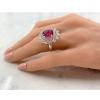 18K White Gold Rubelite Gemstone Ring