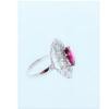 18K White Gold Rubelite Gemstone Ring