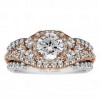 Round Cut Halo Diamond Vintage Semi Mount Engagement Ring