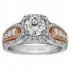 Round Cut Halo Diamond Vintage Semi Mount Engagement Ring