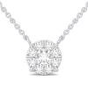 White Gold Diamond Cluster Pendant  1/2 CT