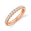 1.21ct 14k Rose Gold Diamond Eternity Band Size 7