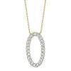 1.33ct 14k Yellow Gold Diamond Oval Necklace
