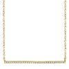 0.08ct 14k Yellow Gold Diamond Bar Necklace