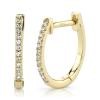 0.08ct 14k Yellow Gold Diamond Huggie Earring
