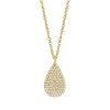 0.19ct 14k Yellow Gold Diamond Pave Necklace