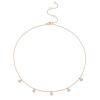0.22ct 14k Rose Gold Diamond Pave Circle Necklace