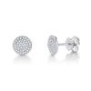 0.17ct 14k White Gold Diamond Pave Stud Earring