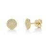 0.17ct 14k Yellow Gold Diamond Pave Stud Earring