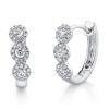 0.37ct 14k White Gold Diamond Huggie Earring