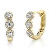 0.37ct 14k Yellow Gold Diamond Huggie Earring