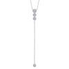 0.29ct 14k White Gold Diamond Lariat Necklace