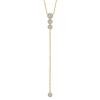 0.29ct 14k Yellow Gold Diamond Lariat Necklace