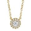 0.14ct 14k Yellow Gold Diamond Necklace