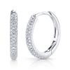 0.21ct 14k White Gold Diamond Pave Hoop Earring