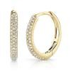 0.21ct 14k Yellow Gold Diamond Pave Hoop Earring
