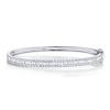 1.74ct 14k White Gold Diamond Baguette Bangle