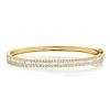 1.74ct 14k Yellow Gold Diamond Baguette Bangle