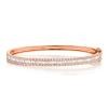 1.74ct 14k Rose Gold Diamond Baguette Bangle