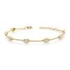 0.88ct 14k Yellow Gold Diamond Eye Bracelet