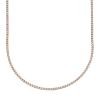 3.96ct 14k Rose Gold Diamond Tennis Necklace