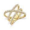 1.08ct 14k Yellow Gold Diamond Baguette Bridge Ring