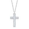 0.31ct 14k White Gold Diamond Baguette Cross Necklace
