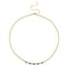 0.26ct Diamond and 0.36ct Blue Sapphire 14k Yellow Gold Necklace