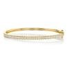 1.02ct 14k Yellow Gold Diamond Baguette Bangle