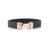 Italgem Steel Leather Bracelet