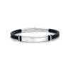 Italgem Steel Leather Bracelet
