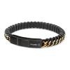 Italgem Steel Leather Bracelet