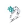 Fancy Lab-Grown Sapphire Solitaire Ring