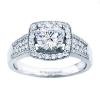 Rm1375-14k White Gold Halo Semi Mount Engagement Ring