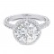 White Gold Bridal Semi-Mount Diamond Ring 0.88 CT