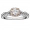 Round Cut Halo Diamond Infinity Semi Mount Engagement Ring