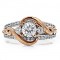 RM1546-14K White & Rose Gold Infinity Semi Mount Engagement Ring.