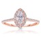 BMTR-Rm1301m-14K Rose Gold Marquise Cut Halo Diamond Semi Mount Engagement Ring