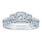 Rm1315-14k White Gold Princess Cut Halo Diamond Semi Mount Engagement Ring