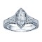 Rm1316m-14k White Gold Vintage Semi Mount Engagement Ring
