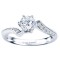 Rm1349-14k White Gold Classic Semi Mount Engagement Ring