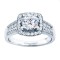 Rm1375-14k White Gold Halo Semi Mount Engagement Ring
