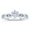 Rm1439 -14k White Gold Round Cut Diamond Infinity Semi Mount Engagement Ring