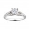 Rm966-14k White Gold Semi Mount Engagement Ring From Nostalgic Collection