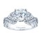 Rm985-14k White Gold Infinity Semi Mount Engagement Ring
