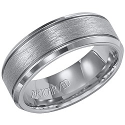 Tungsten Carbide 7.5mm Gents Curtis Wedding Band