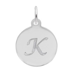 Petite Initial Disc - Script K