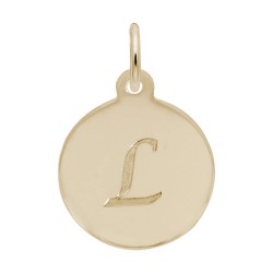 Petite Initial Disc - Script L