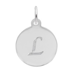 Petite Initial Disc - Script L