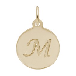 Petite Initial Disc - Script M